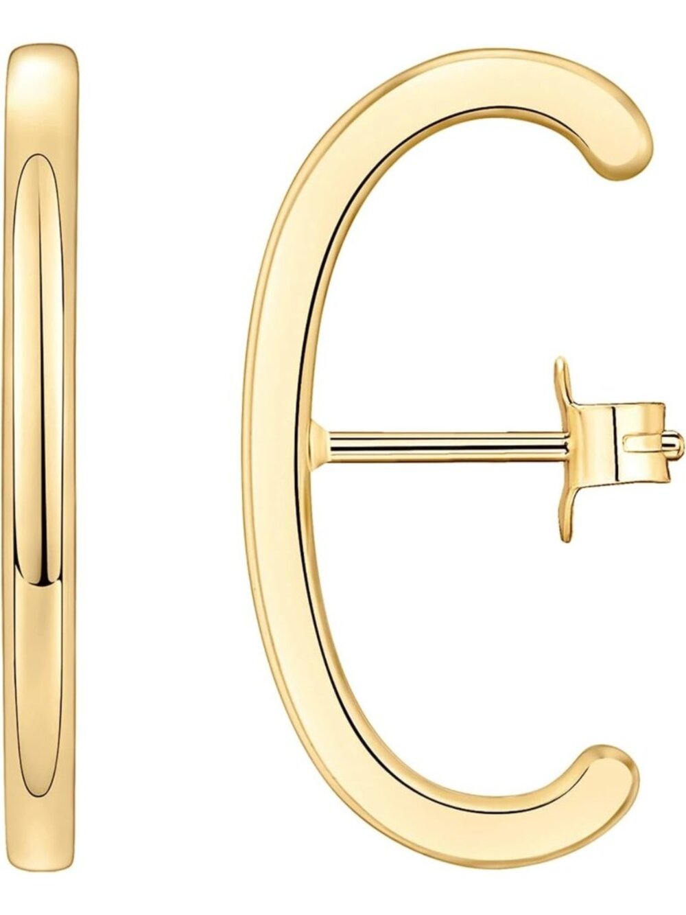 14K Gold Plated Wrap Ear Cuff Earrings for Women - Stylish Suspender Design